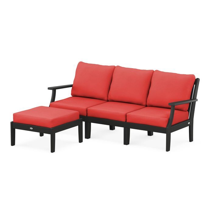 Braxton Modular 4-Piece Deep Seating Set with Ottoman