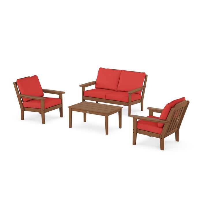 Country Living 4-Piece Deep Seating Set with Loveseat