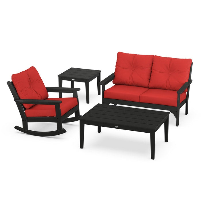 Vineyard 4-Piece Deep Seating Rocking Chair Set