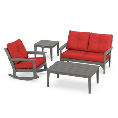 Vineyard 4-Piece Deep Seating Rocking Chair Set