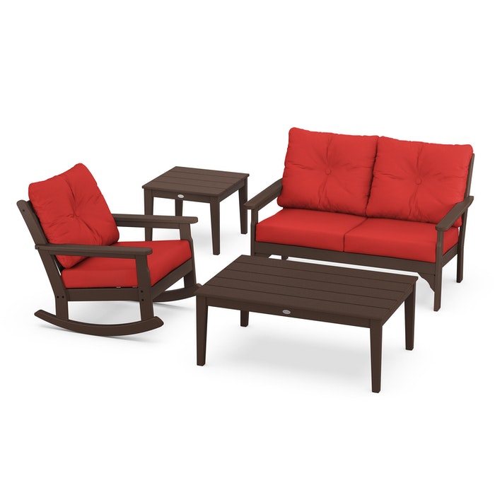 Vineyard 4-Piece Deep Seating Rocking Chair Set