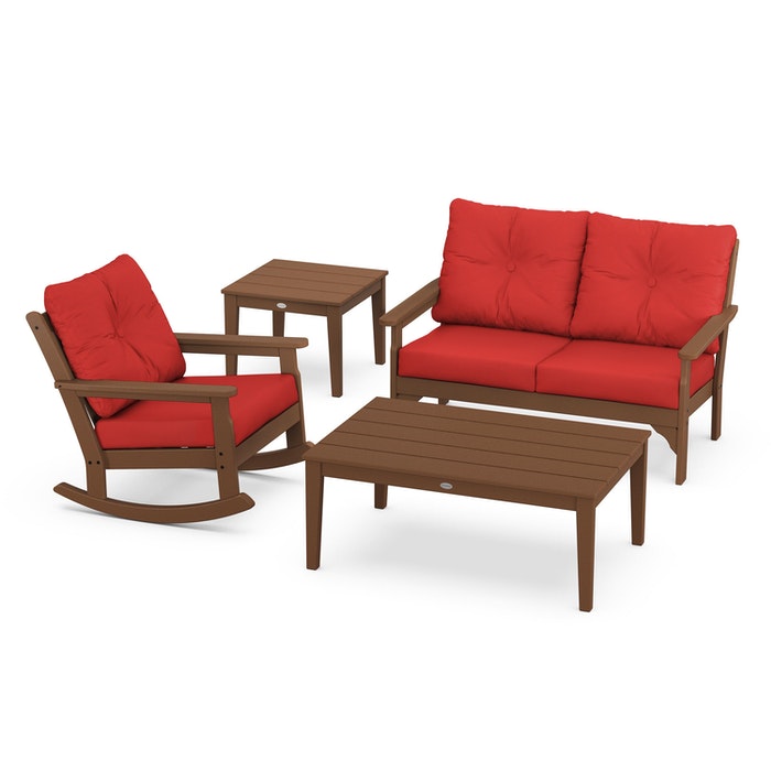 Vineyard 4-Piece Deep Seating Rocking Chair Set