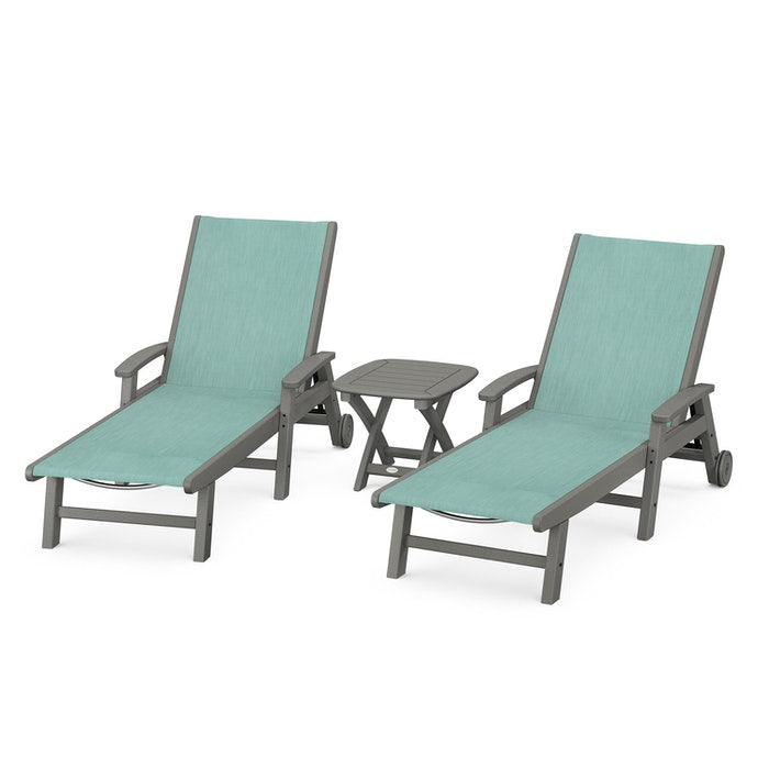 Coastal 3-Piece Wheeled Chaise Set