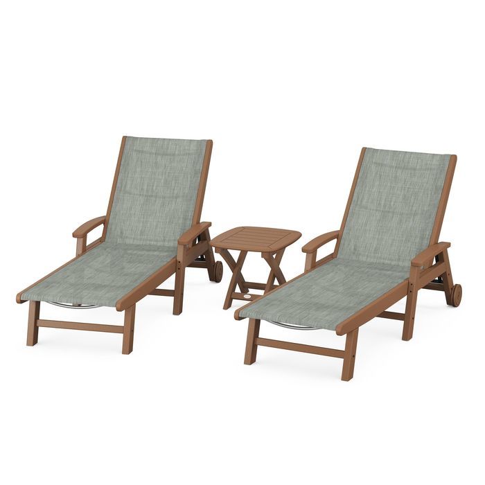 Coastal 3-Piece Wheeled Chaise Set