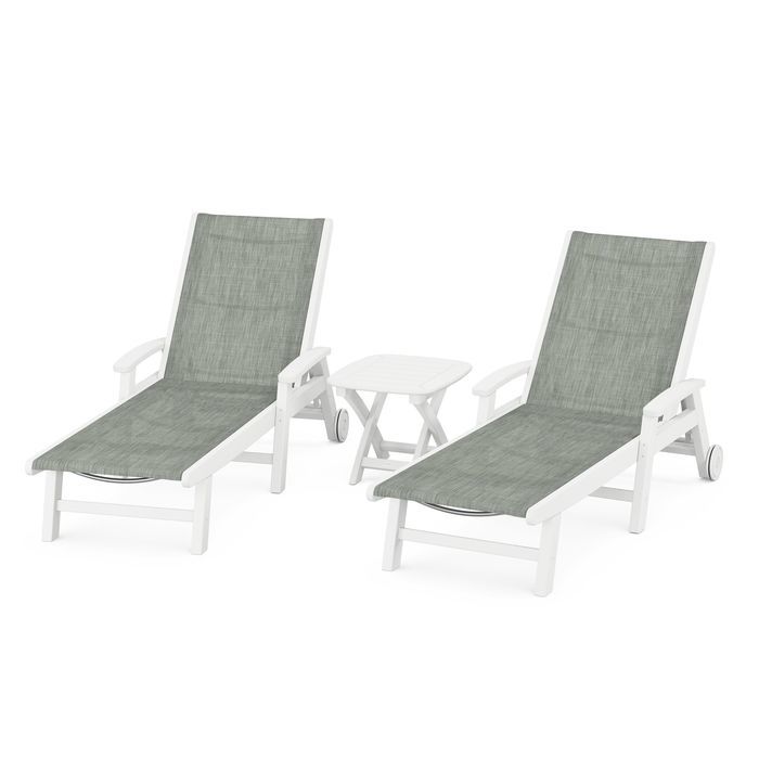 Coastal 3-Piece Wheeled Chaise Set