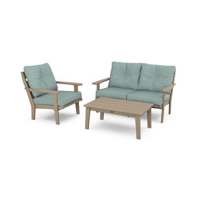 Lakeside 3-Piece Deep Seating Set in Vintage Finish