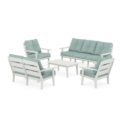 Lakeside 5-Piece Lounge Sofa Set in Vintage Finish