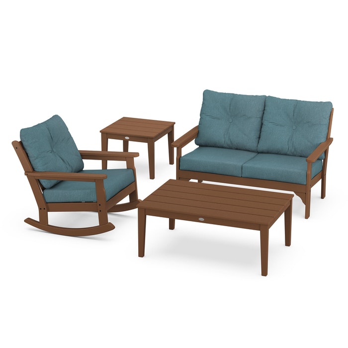 Vineyard 4-Piece Deep Seating Rocking Chair Set