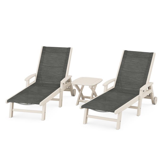 Coastal 3-Piece Wheeled Chaise Set