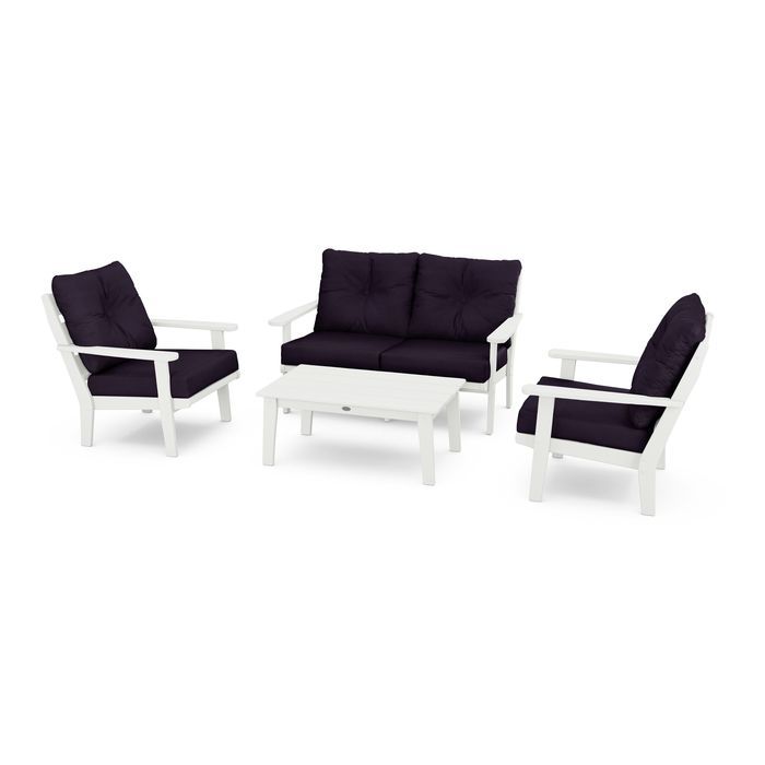 Lakeside 4-Piece Deep Seating Set in Vintage Finish