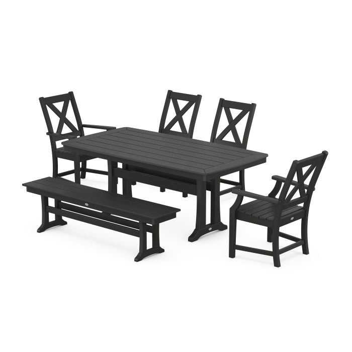 Braxton 6-Piece Dining Set with Trestle Legs