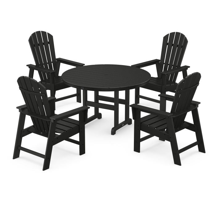 South Beach 5-Piece Round Farmhouse Dining Set