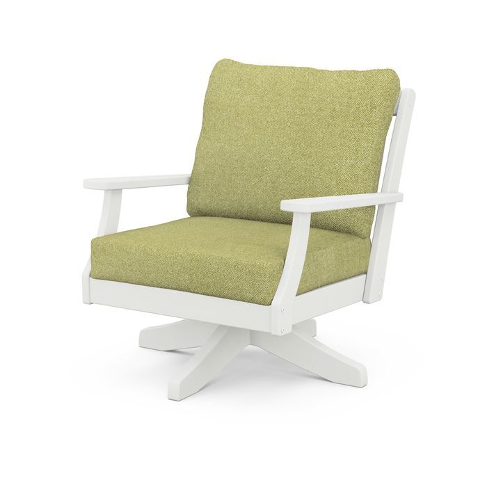 Braxton Deep Seating Swivel Chair in Vintage Finish