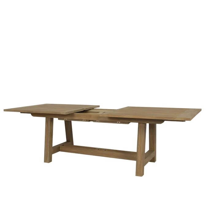 Coastal Teak 79"-118" Dining Table With Leaf Extension