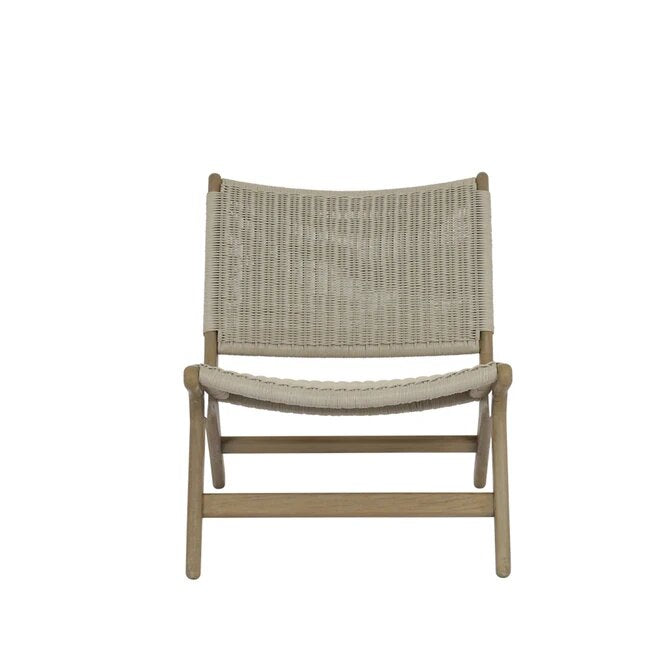 Coastal Teak Cushionless Accent Chair