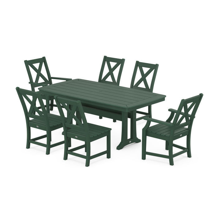 Braxton 7-Piece Dining Set with Trestle Legs