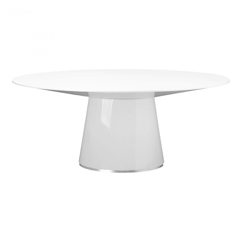 Otago Oval Dining Table White