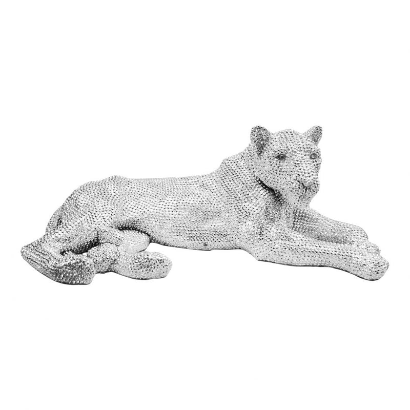 Panthera Statue Silver