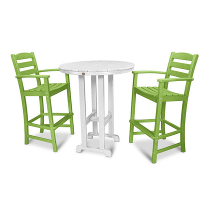 La Casa Café 3-Piece Round Farmhouse Bar Set