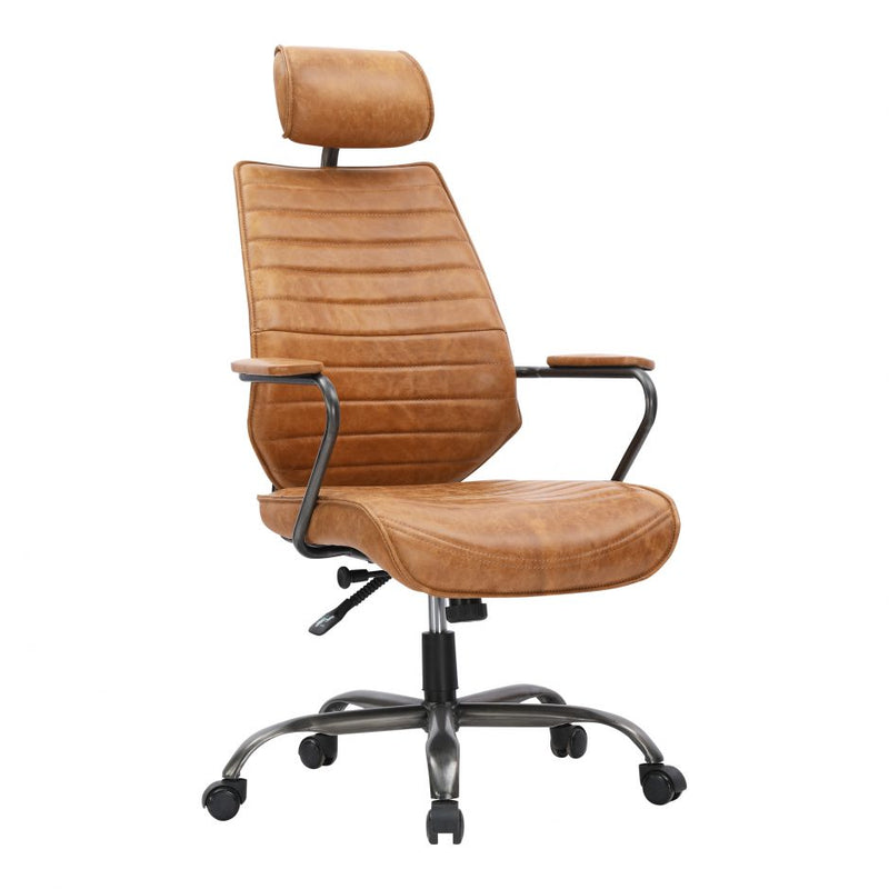 Executive Swivel Office Chair Cognac