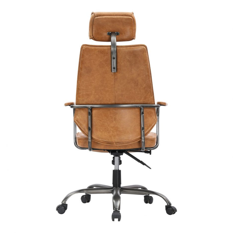 Executive Swivel Office Chair Cognac