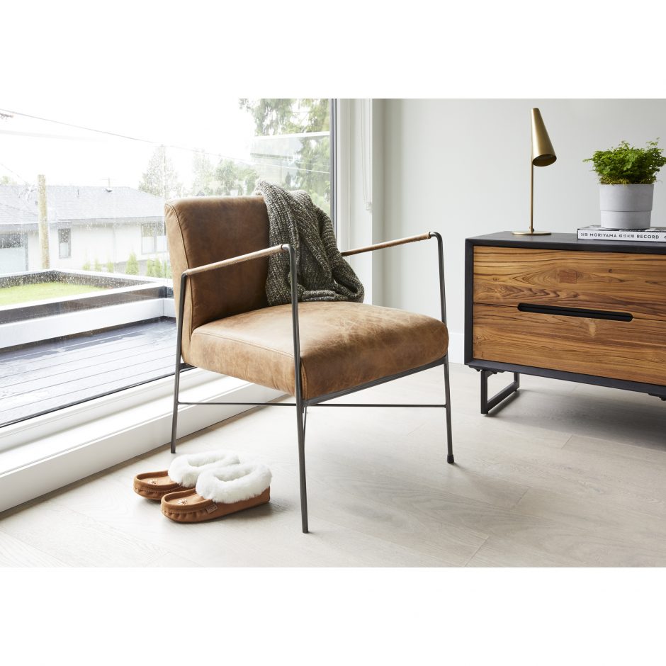 Dagwood Leather Arm Chair Brown