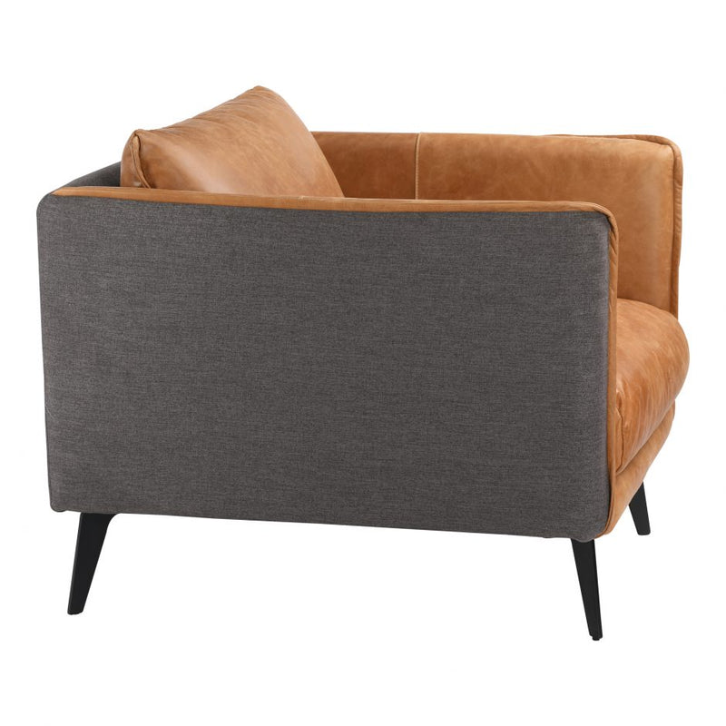 Messina Leather Arm Chair Cognac