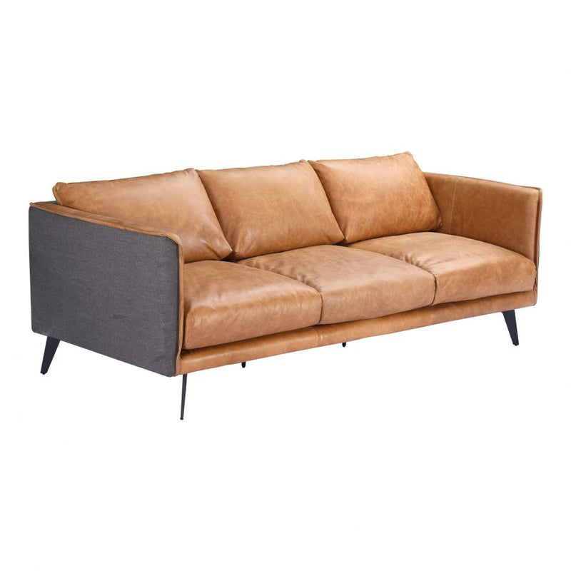 Messina Leather Sofa Cognac