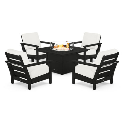 Harbour 5-Piece Conversation Set with Fire Pit Table