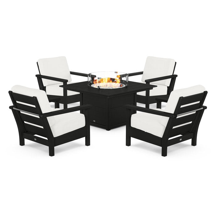 Harbour 5-Piece Conversation Set with Fire Pit Table