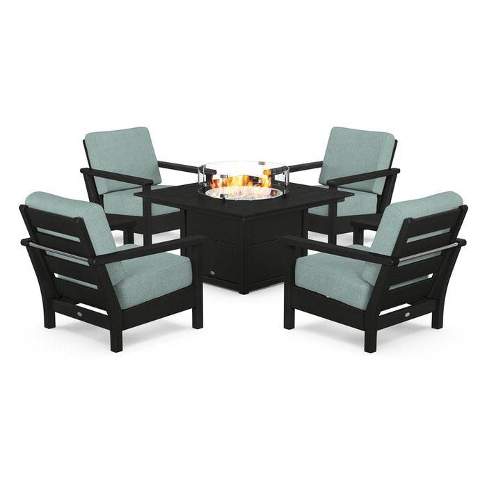 Harbour 5-Piece Conversation Set with Fire Pit Table