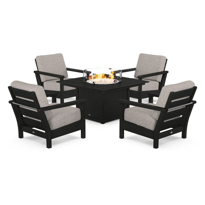 Harbour 5-Piece Conversation Set with Fire Pit Table