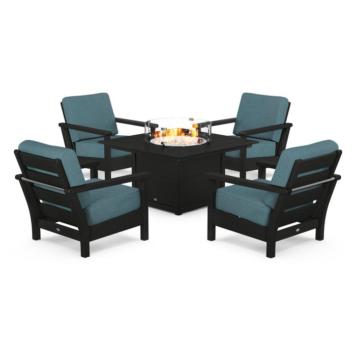 Harbour 5-Piece Conversation Set with Fire Pit Table