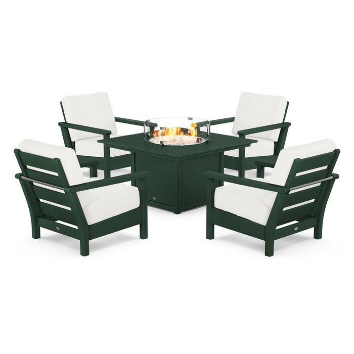 Harbour 5-Piece Conversation Set with Fire Pit Table