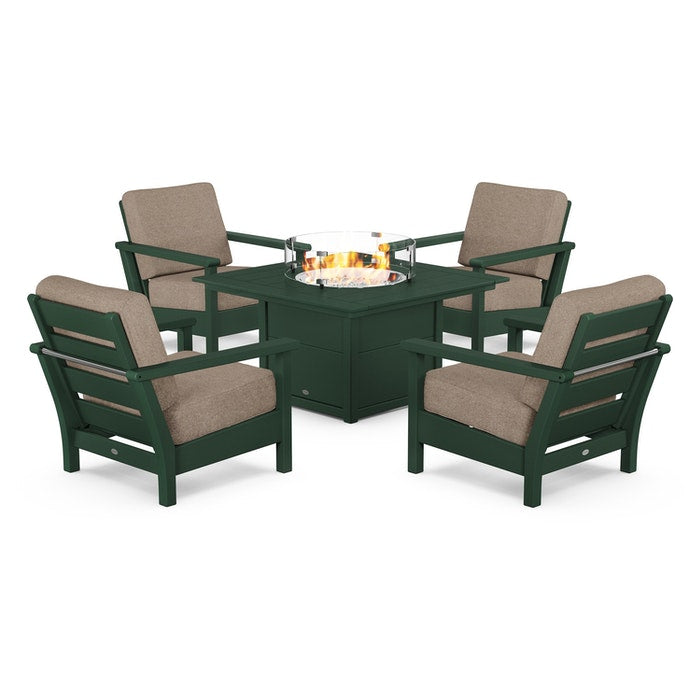 Harbour 5-Piece Conversation Set with Fire Pit Table