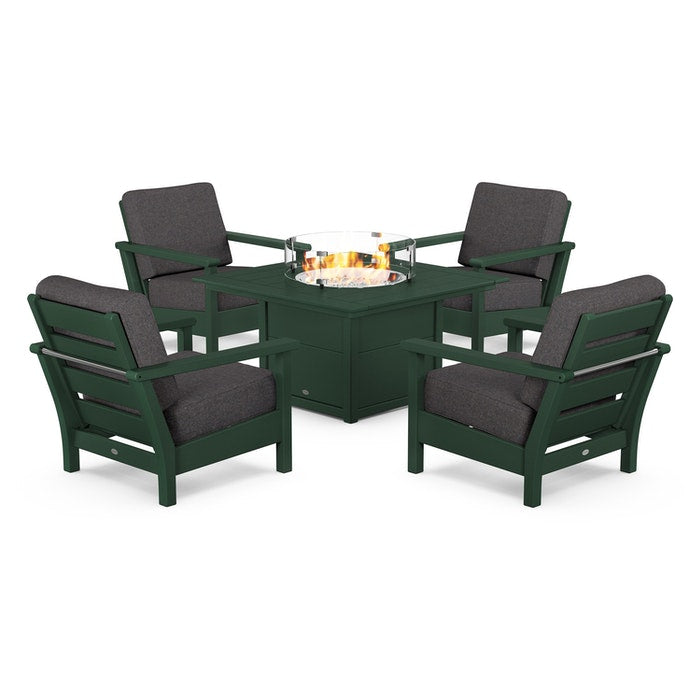 Harbour 5-Piece Conversation Set with Fire Pit Table