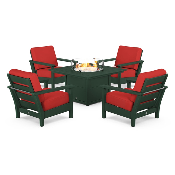 Harbour 5-Piece Conversation Set with Fire Pit Table