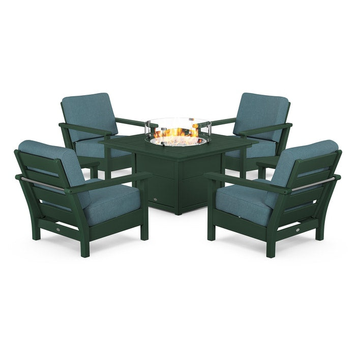 Harbour 5-Piece Conversation Set with Fire Pit Table