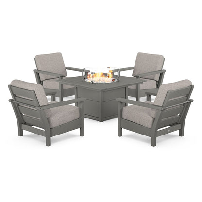 Harbour 5-Piece Conversation Set with Fire Pit Table