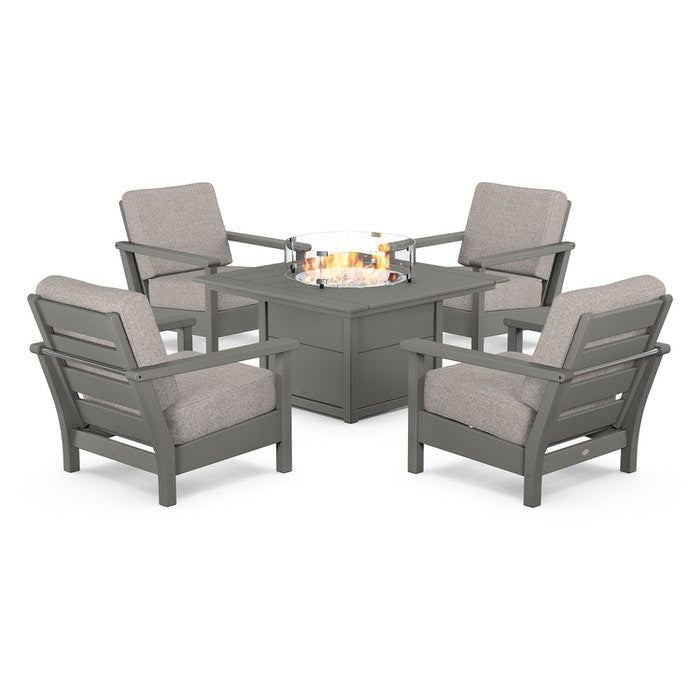 Harbour 5-Piece Conversation Set with Fire Pit Table