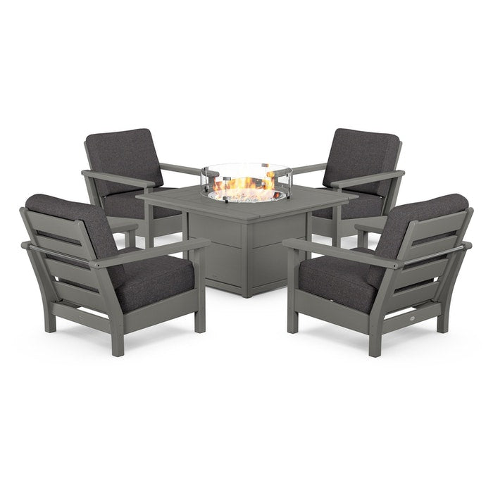 Harbour 5-Piece Conversation Set with Fire Pit Table