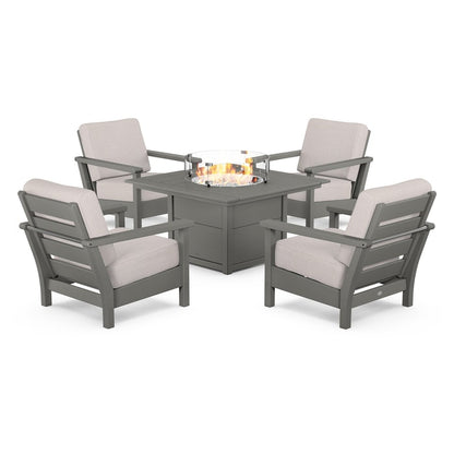 Harbour 5-Piece Conversation Set with Fire Pit Table