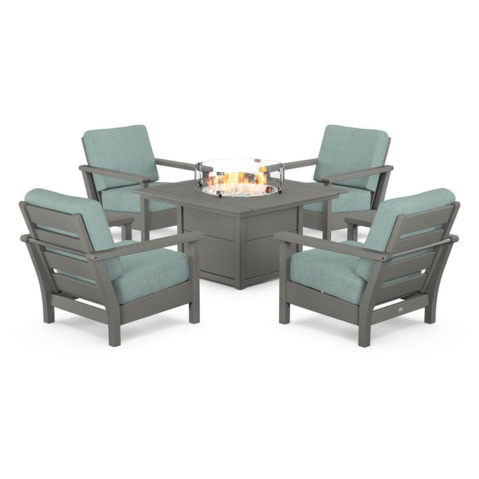 Harbour 5-Piece Conversation Set with Fire Pit Table