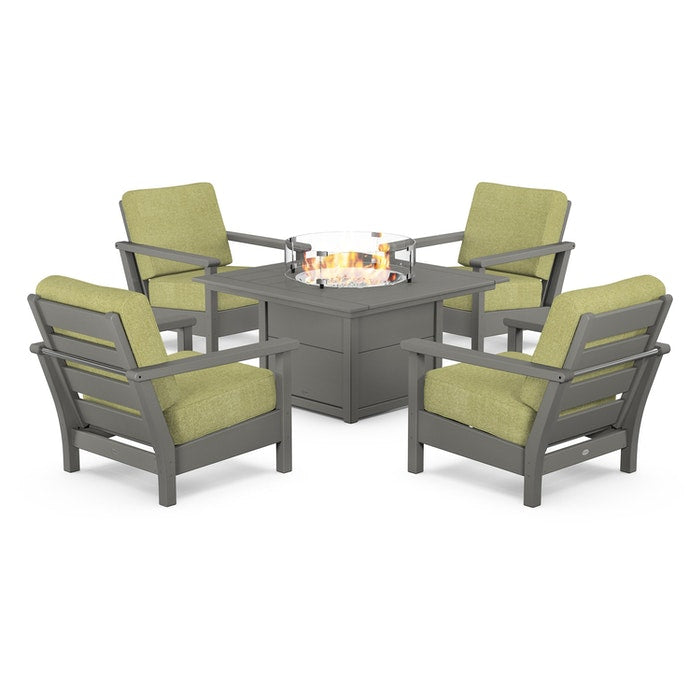 Harbour 5-Piece Conversation Set with Fire Pit Table