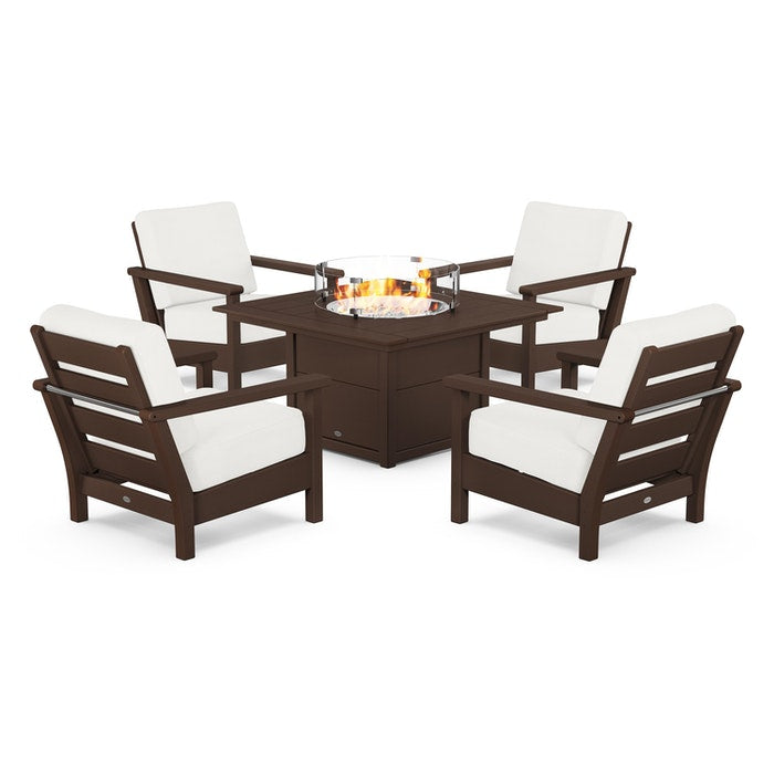 Harbour 5-Piece Conversation Set with Fire Pit Table