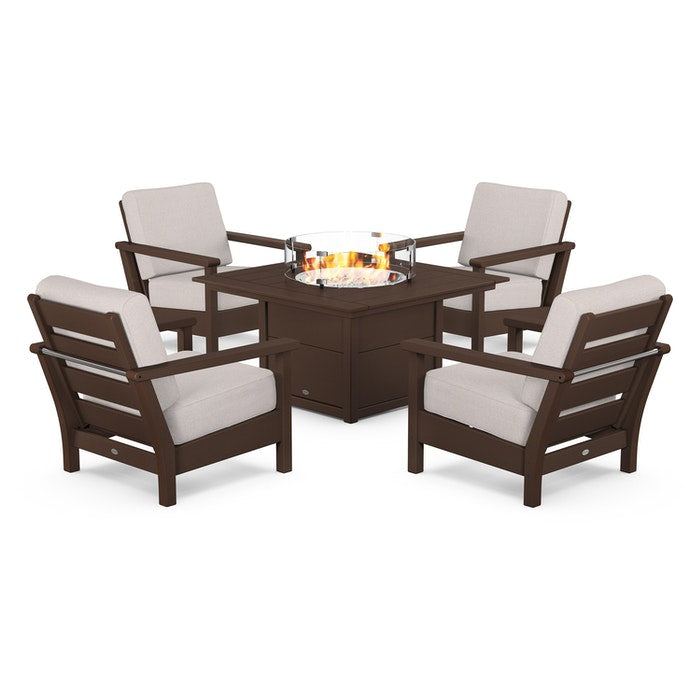 Harbour 5-Piece Conversation Set with Fire Pit Table