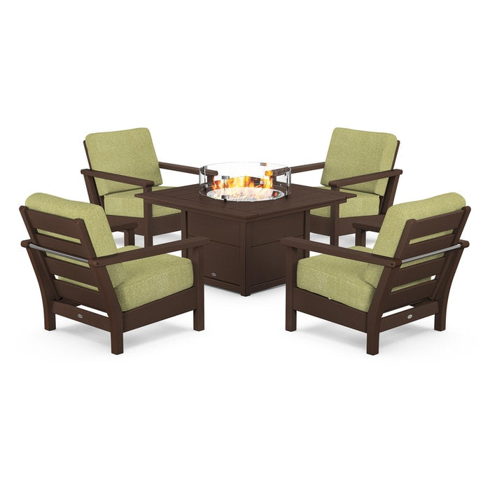 Harbour 5-Piece Conversation Set with Fire Pit Table