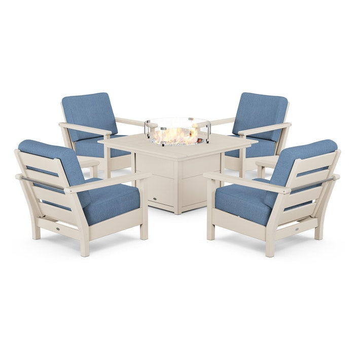 Harbour 5-Piece Conversation Set with Fire Pit Table