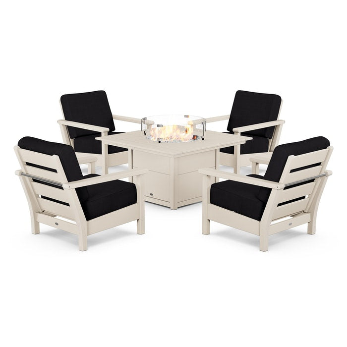 Harbour 5-Piece Conversation Set with Fire Pit Table