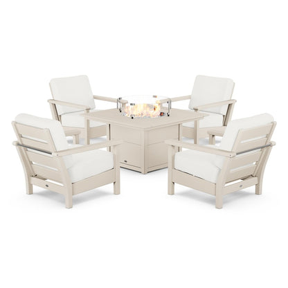 Harbour 5-Piece Conversation Set with Fire Pit Table